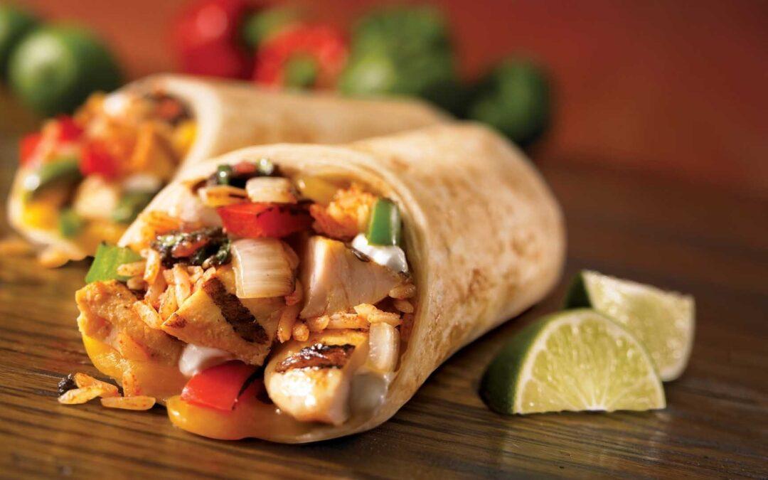 Tex-Mex Bean and Chicken Burrito