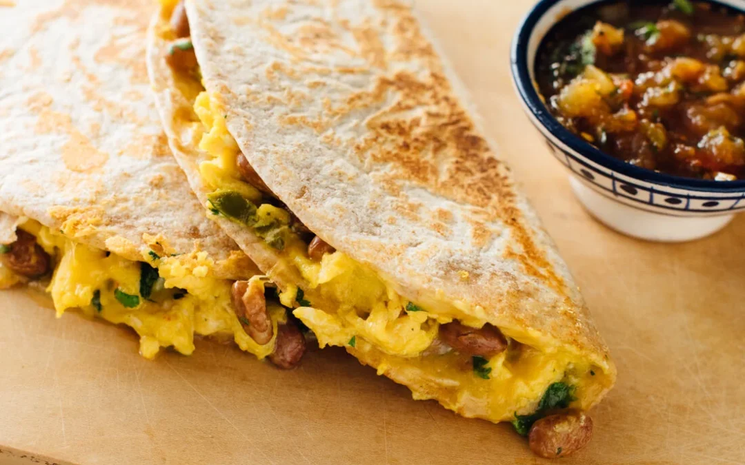 Quesadillas for breakfast!